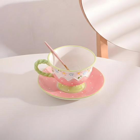 Porcelain Mug & Saucer